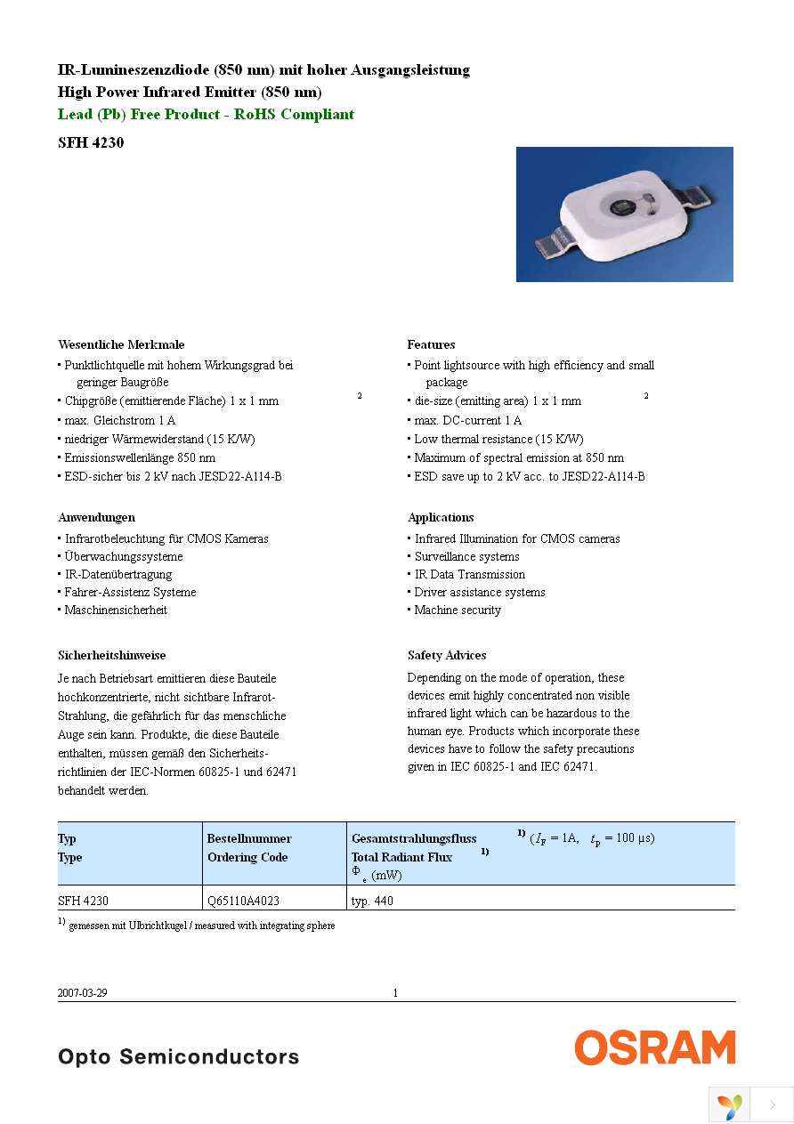 SFH 4230 Page 1